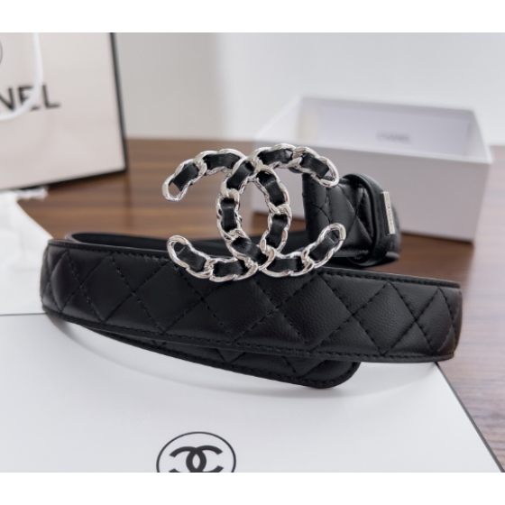 Chanel chain buckle women's belt